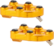 Arlen Ness MX Fußrasten – Goldfarbenes Billet-Aluminium