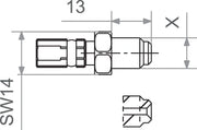 TRW Varioflex-Anschlussstück für M10 x 1,0 Schlauch