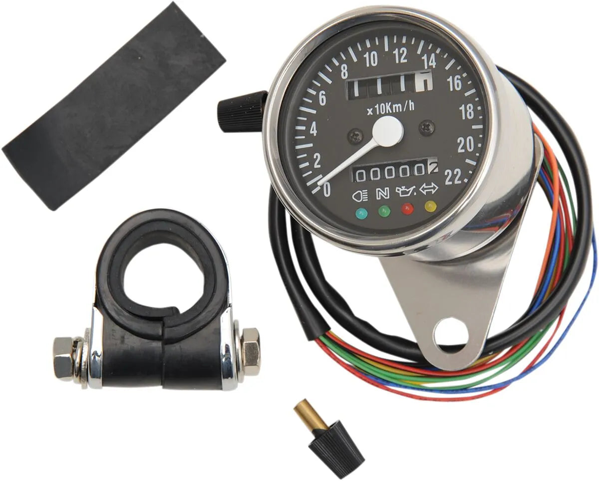 Drag Specialties 2,4" Mini-Mechanischer Tachometer