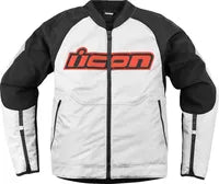 Icon Overlord3 Sportjacke für Herren – Schwarz/Rot/Weiß