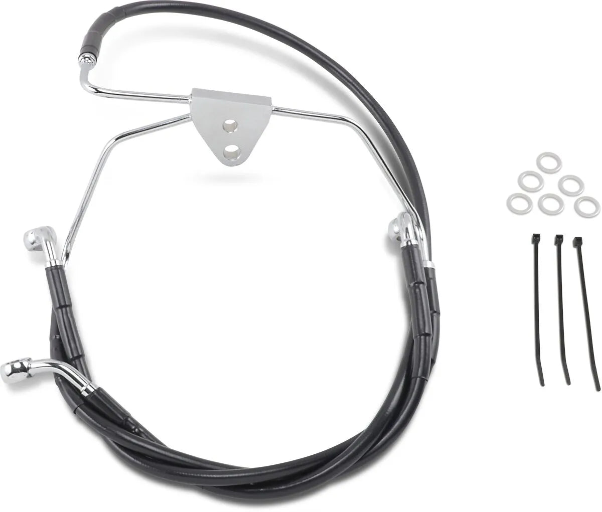 Drag Specialties Bremsleitungssatz aus schwarzem Vinyl