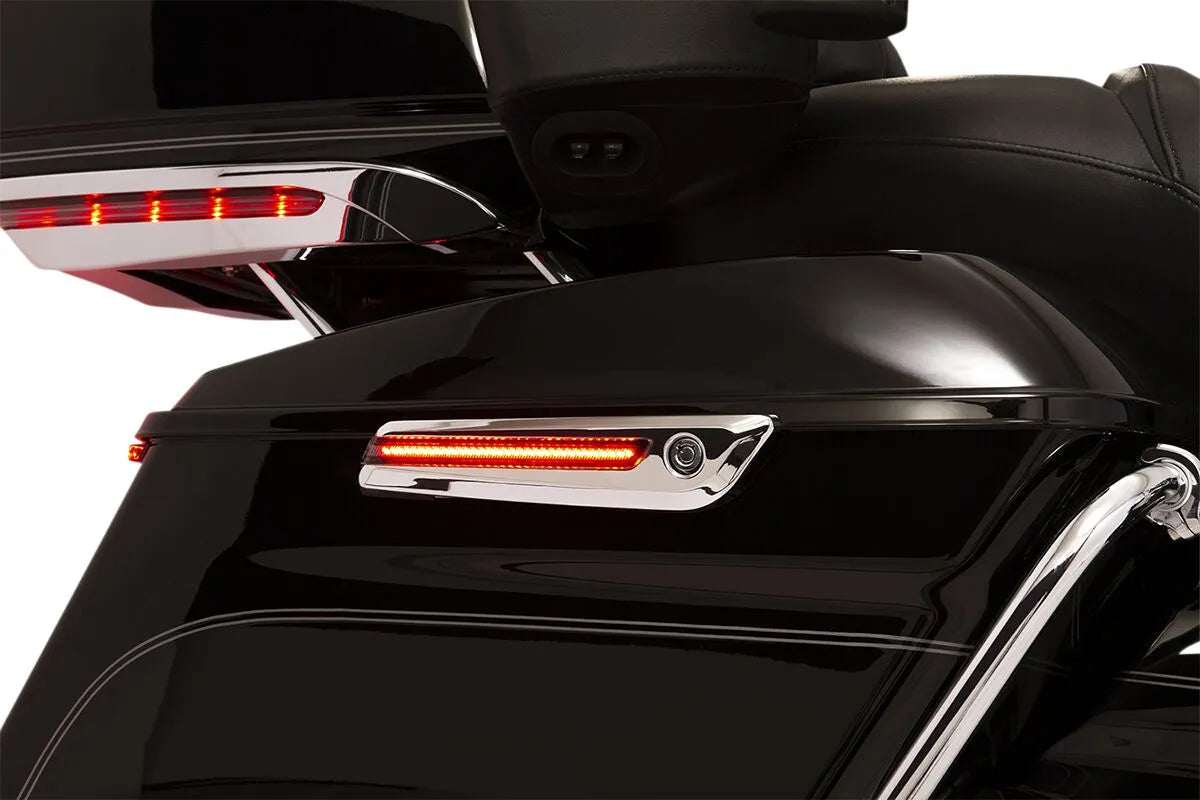 Ciro LED-Satteltaschen-Scharnierabdeckungen – Chrom