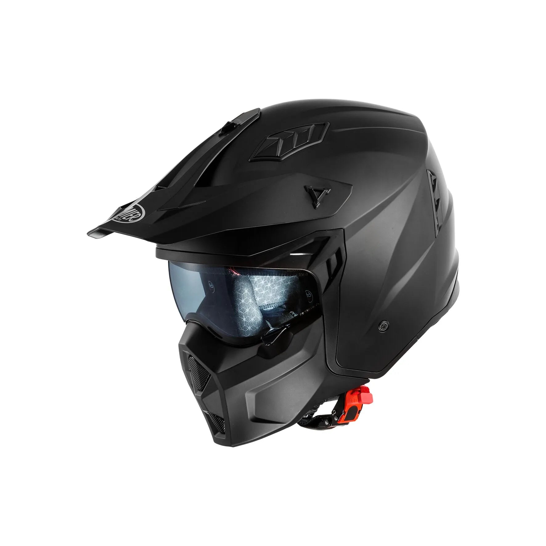 Premier Helmets Subverter Dual Sport Helm, Mattschwarz