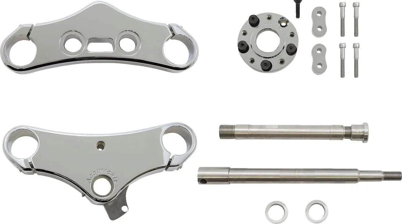 Accutronix 49mm Wide Glide Gabelbrücken-Umbausatz 5° Lenkkopfwinkel