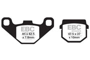 Sinterbremsbeläge der EBC SFA-HH-Serie für Roller