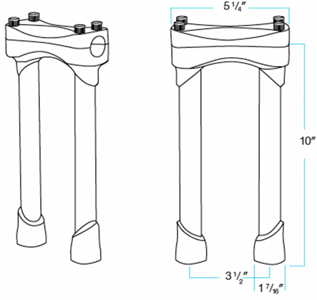 Biltwell Murdock Lenkererhöhungen - 1" Lenker