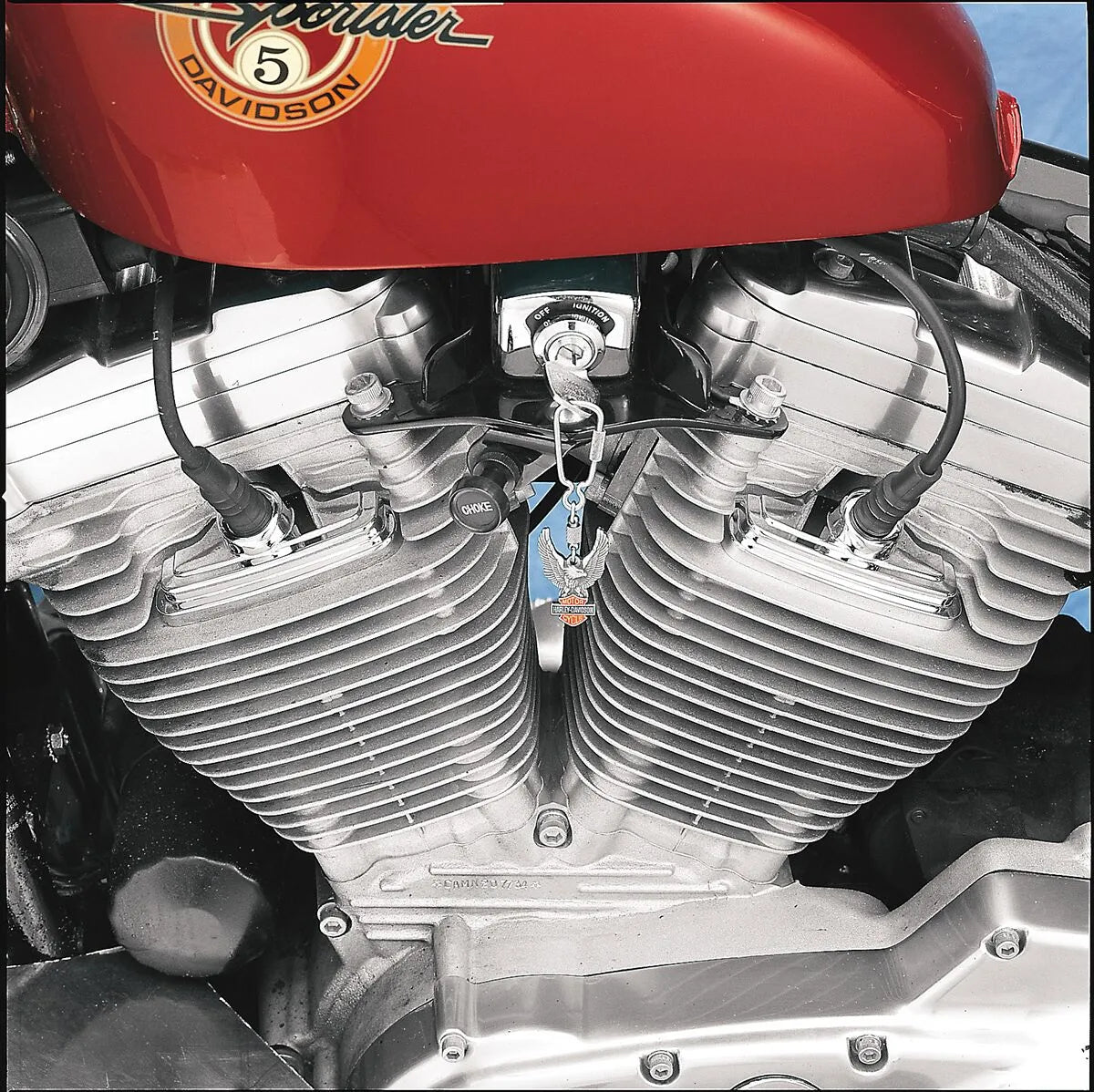 Drag Specialties Chrom-Zylinderkopfschrauben-/Zündkerzenabdeckung