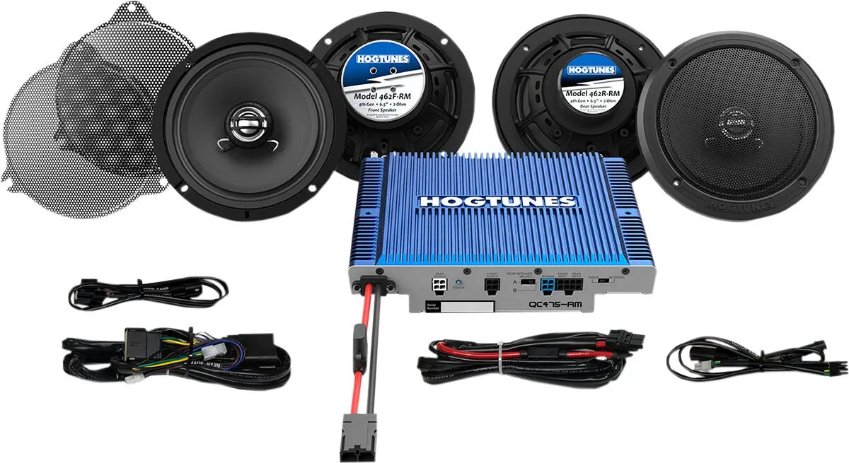 Hogtunes Lautsprecher- und Verstärker-Set 300 Watt 4-Kanal