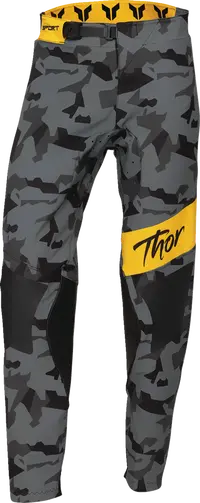 Thor Damen Sportmode Shadow Hose – Schwarz/Gelb/Camo Grau