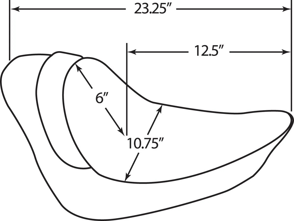 Drag Specialties Rückenlehnenkompatibler Solositz