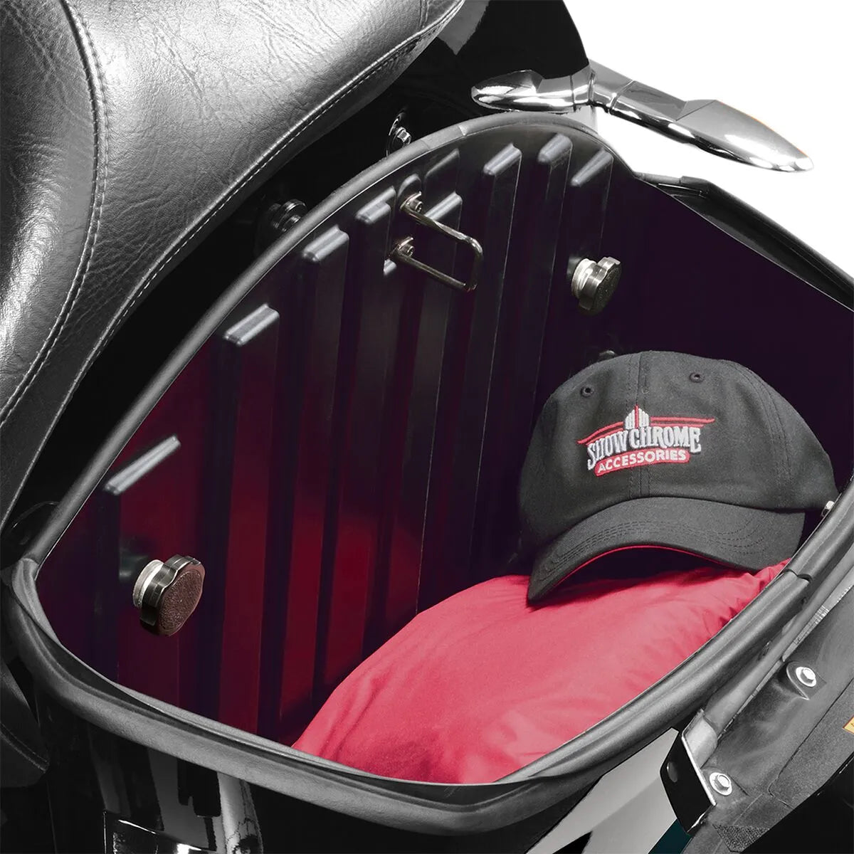 Verchromte Satteltaschenverschlüsse – Schnellverschluss