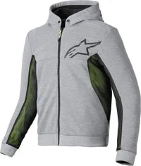 Alpinestars Chrome Air Sport Hoodie – Schwarz/Melange-Grau/Gelb