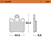 Moto-master Roadpro Sinter-Bremsbelag vorne - Sintermetall
