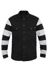John Doe Prison Motorradjacke - Schwarz/Weiß