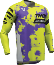 Thor Launchmode Bleach Motocross-Trikot – Schwarz/Grau/Lila/Säure