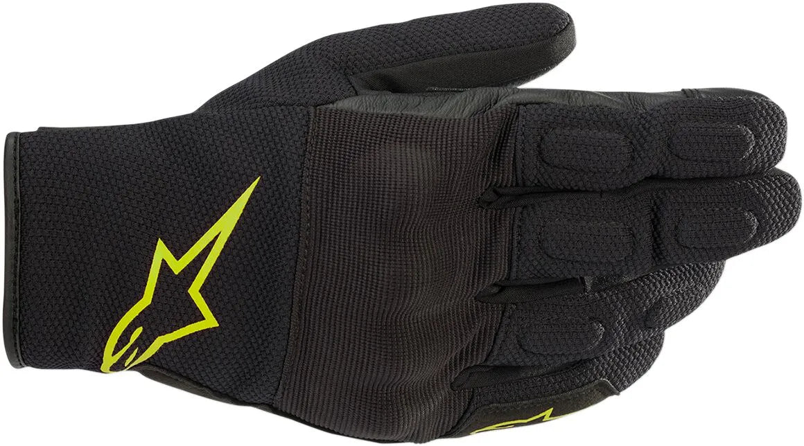 Alpinestars S-max Drystar Handschuhe – Schwarz/Fluoreszierendes Gelb