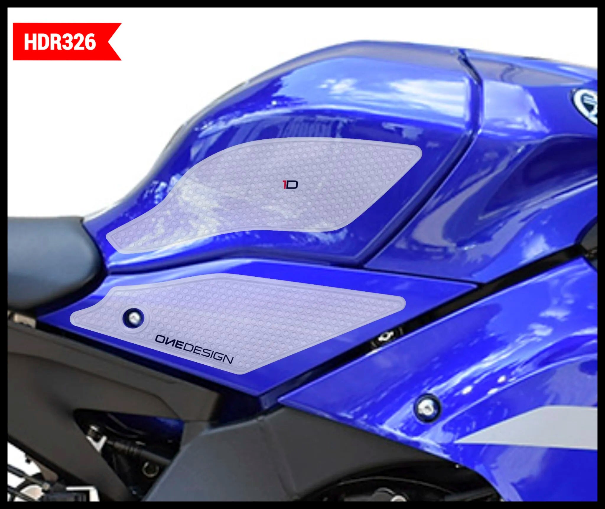Onedesign Tank Grip – Tankpad aus transparentem Harz für Yamaha