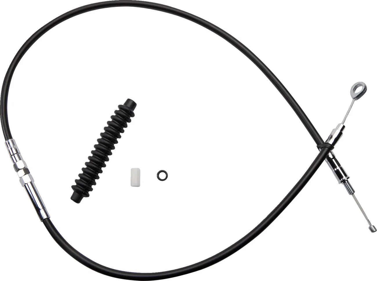 Drag Specialties Hocheffizientes Kupplungskabel aus schwarzem Vinyl