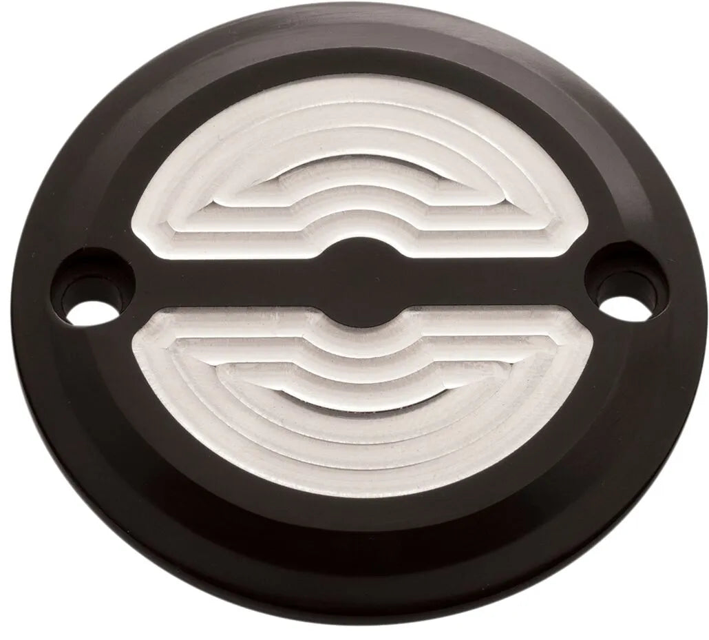 Joker Machine Steuergehäusedeckel für Harley Davidson – Schwarzes Billet-Aluminium