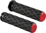 Arlen Ness Diamond Grips - Schwarz/Rot