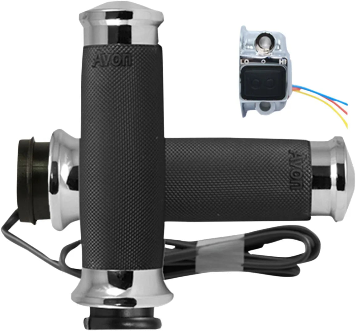 Avon Grips Heizgriffe 1 Zoll Schwarz/Chrom