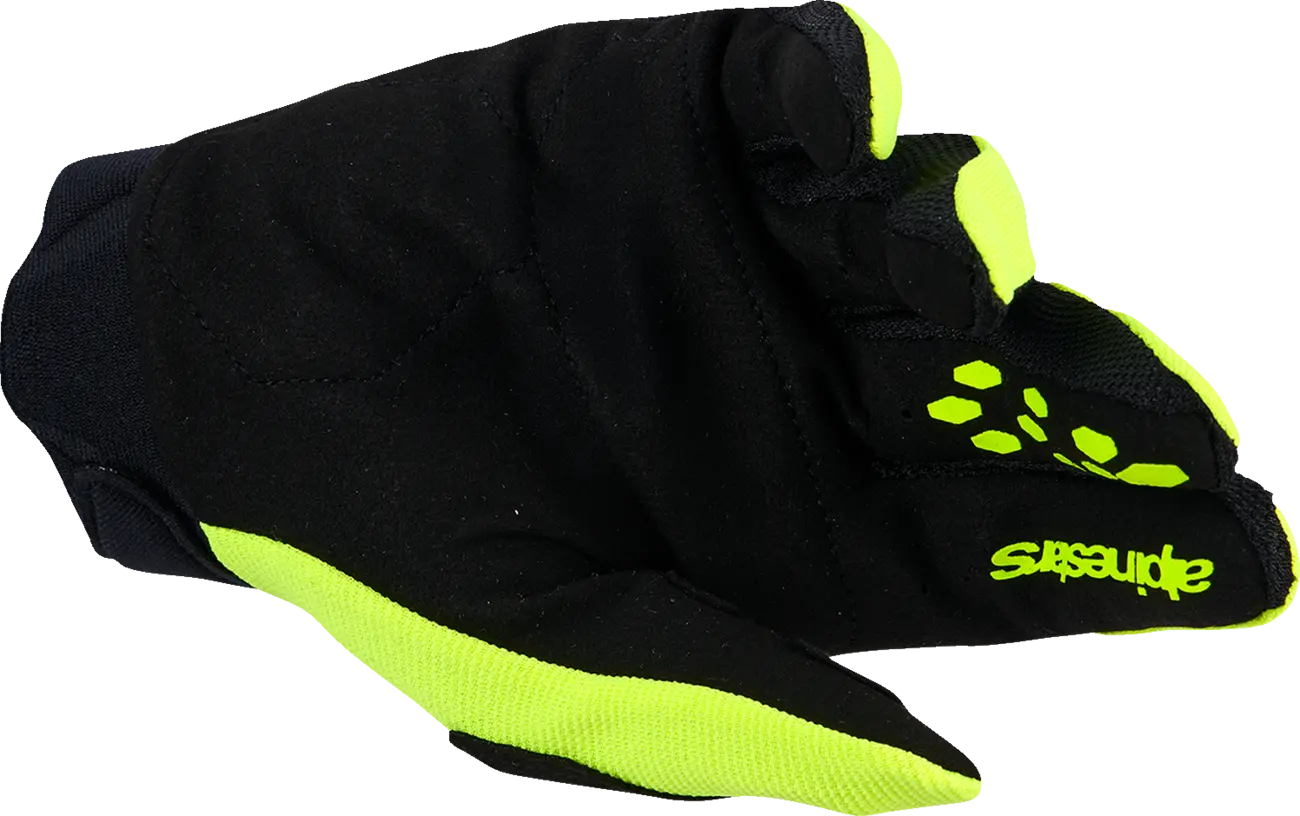 Alpinestars Youth Full Bore V2 MX Handschuhe – Schwarz/Fluoreszierendes Gelb