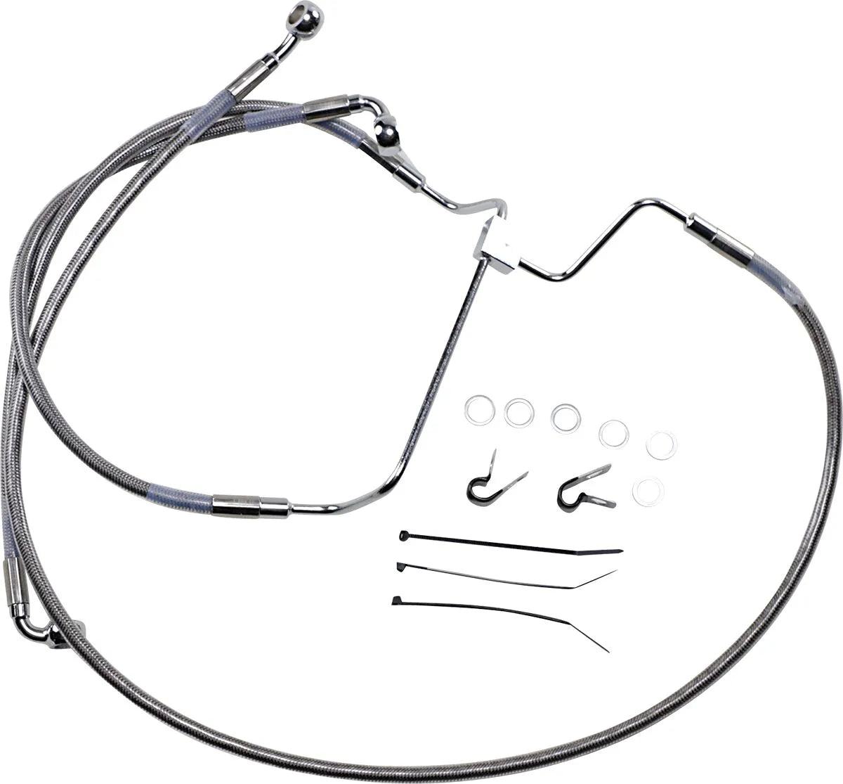 Drag Specialties Bremsleitungssatz mit Verlängerung ohne ABS