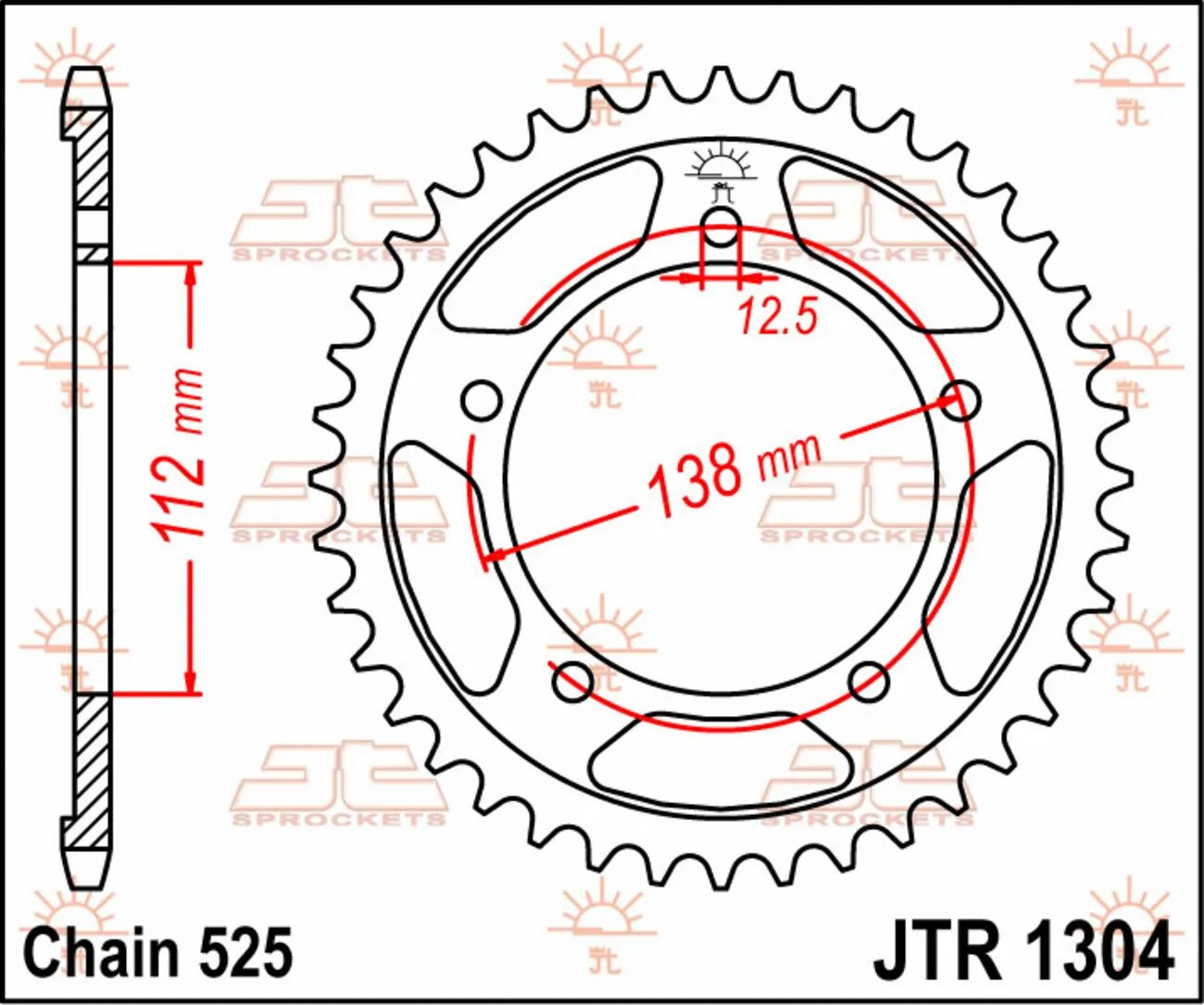 Jt Sprockets Stahl-Hinterradritzel