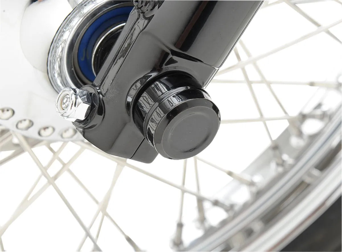 Drag Specialties Achskappen aus Billet-Aluminium – Schwarz