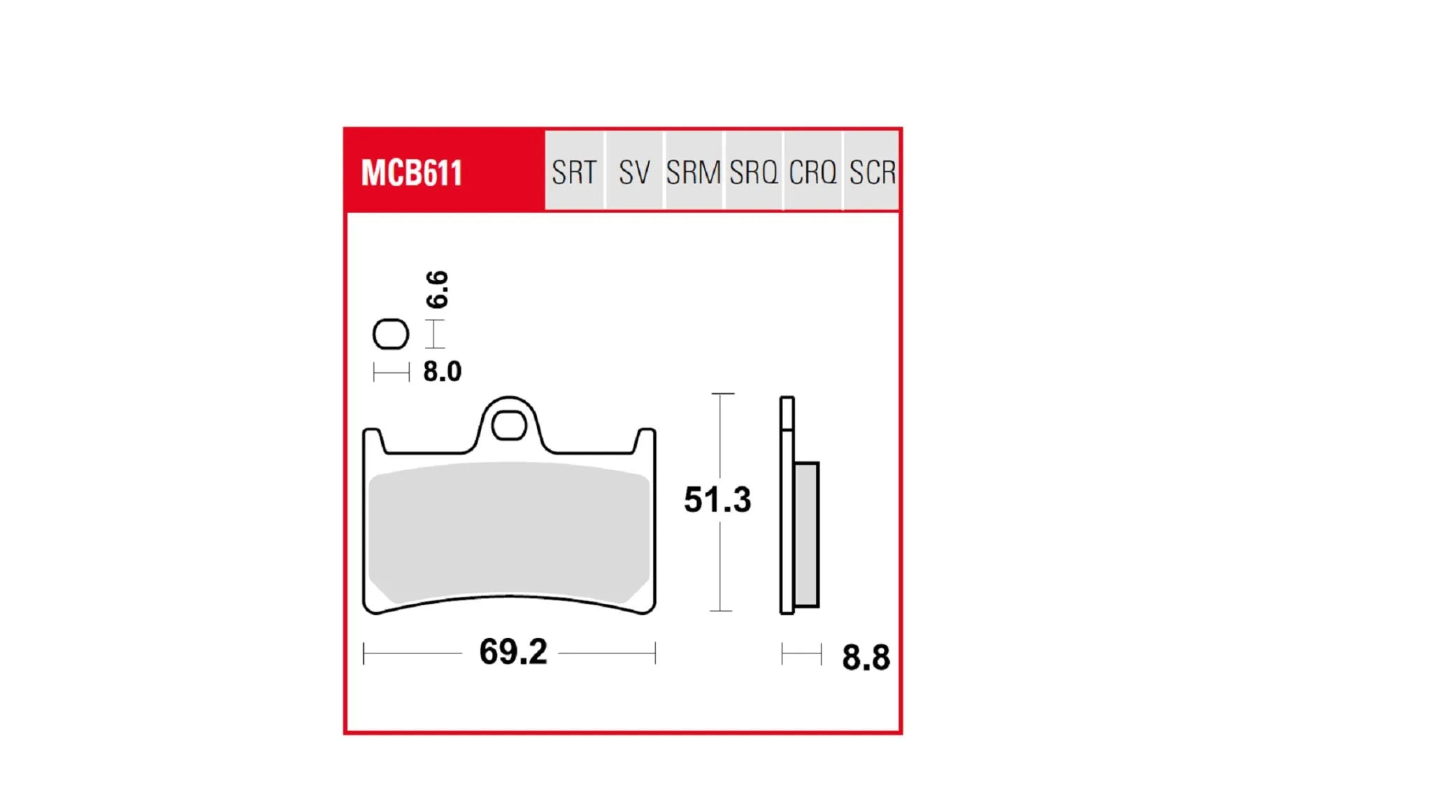 TRW TRQ Sinter-Rennbremsbelagsatz