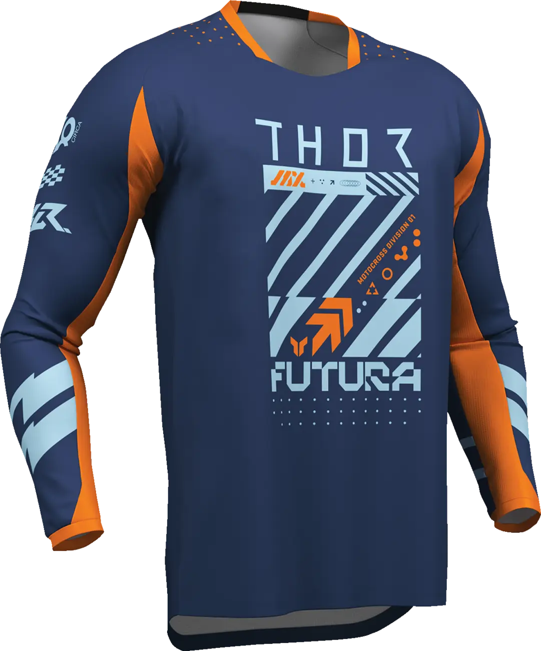 Thor Youth Launchmode Futura Jersey - Blau/Orange/Marineblau