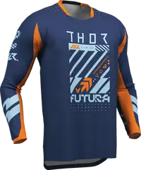 Thor Youth Launchmode Futura Jersey - Blau/Orange/Marineblau