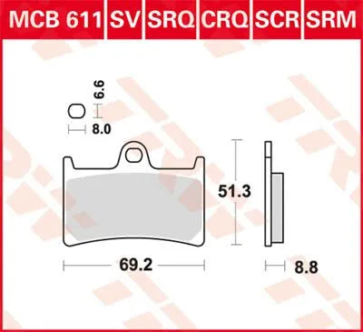 TRW SV-Serie Sinterbremsbeläge für die Vorderbremse