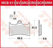 TRW SCR-Serie Sinter-Rennbremsbeläge für extreme Bremsbedingungen