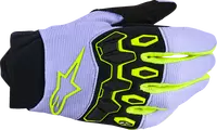 Alpinestars Youth Full Bore V2 MX Handschuhe – Schwarz/Lila/Fluoreszierendes Gelb