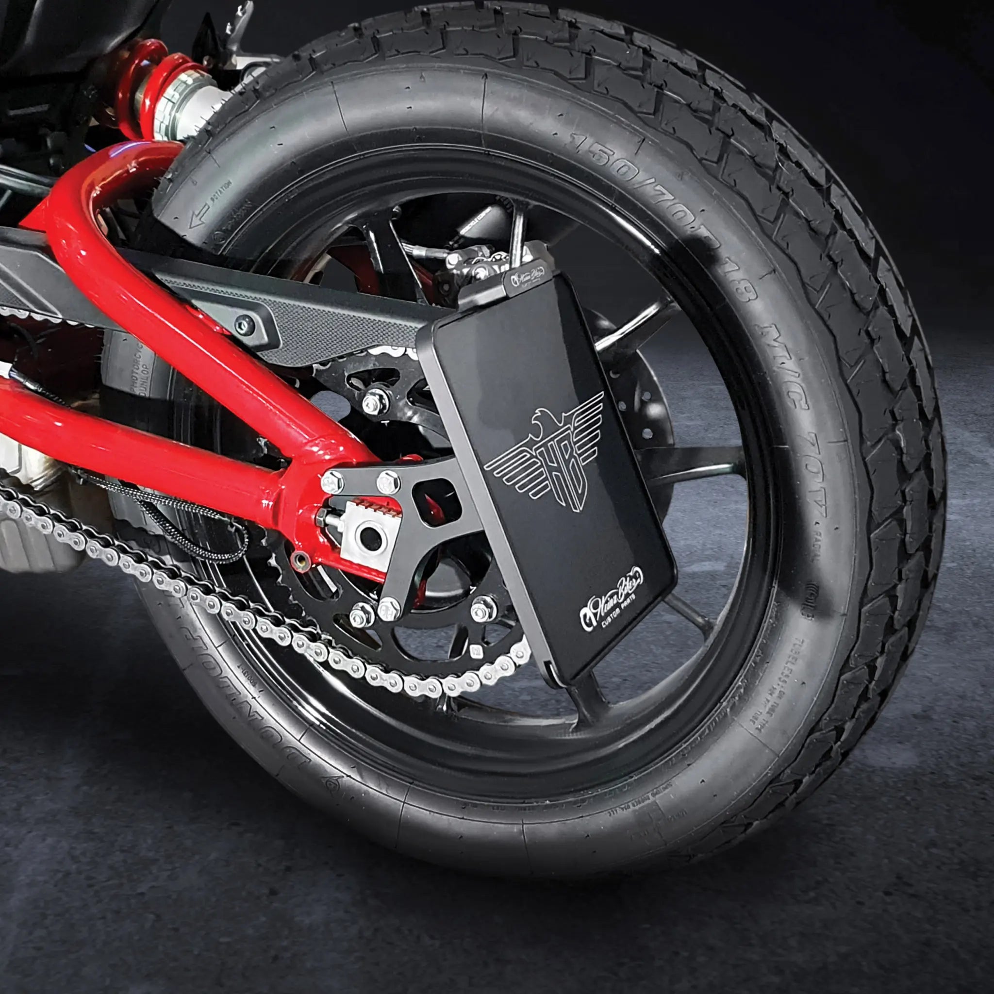 Heinz Bikes Seitenhalterung für Kennzeichenhalterung für Motorräder