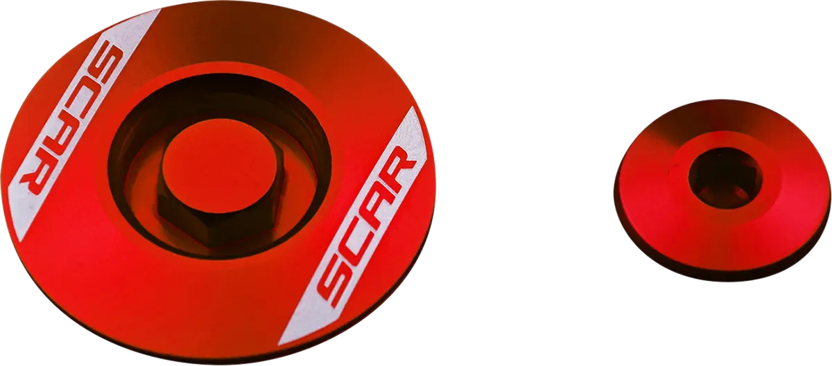 Scar Motorstecker, rot eloxiertes Aluminium