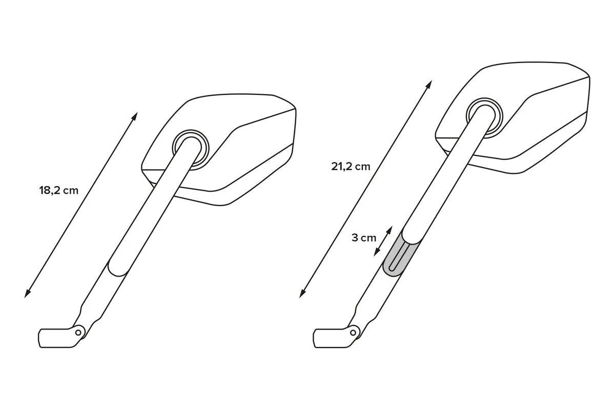 Sw-motech Sportspiegel-Set mit langem Arm