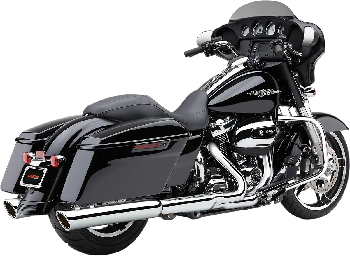 Cobra 909 Twins Slip-on-Schalldämpfer mit geschwungenem Endrohr