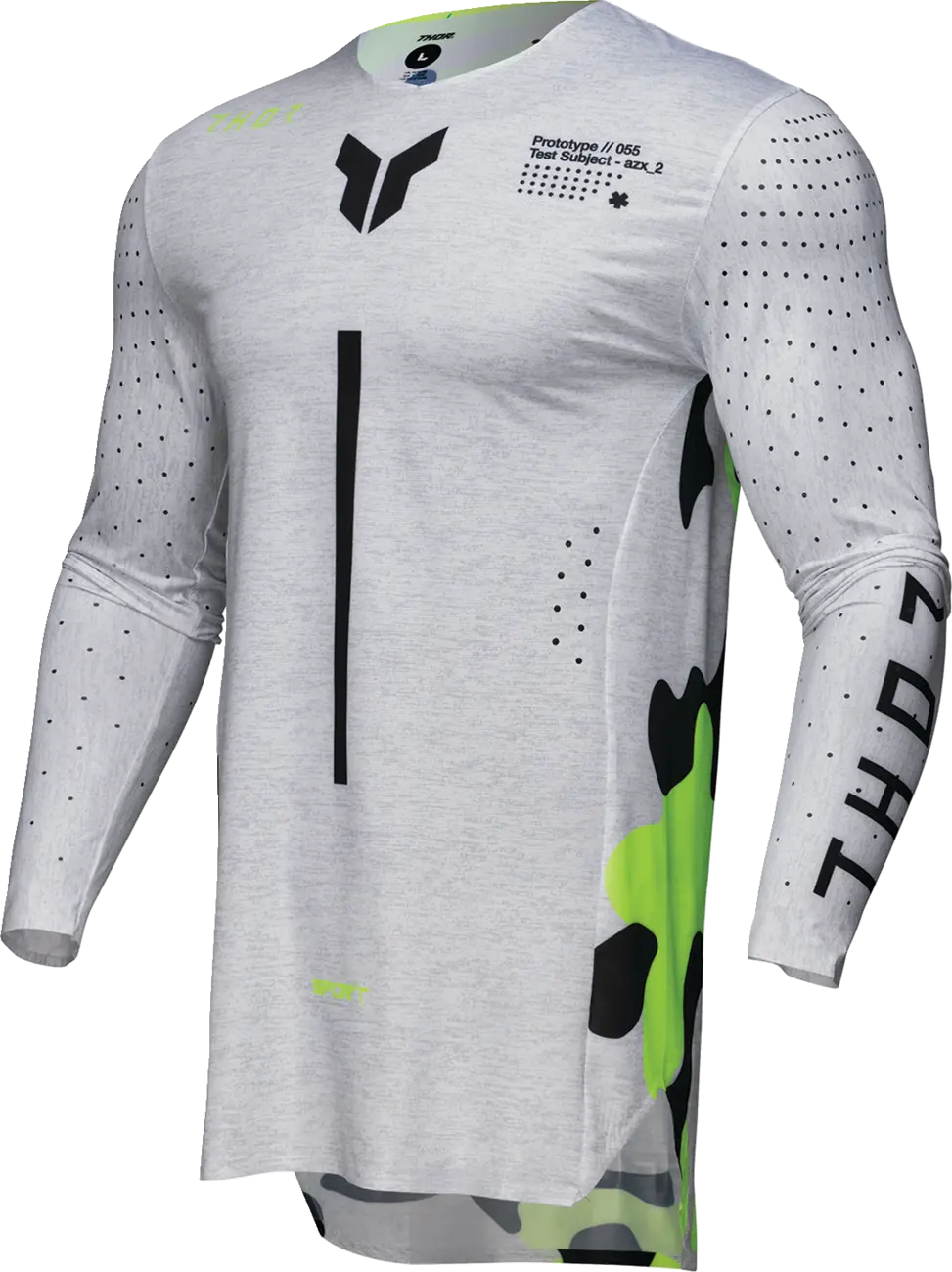Thor Sportmode Riot Jersey – Schwarz, Neongelb, Hellgrau, Weiß
