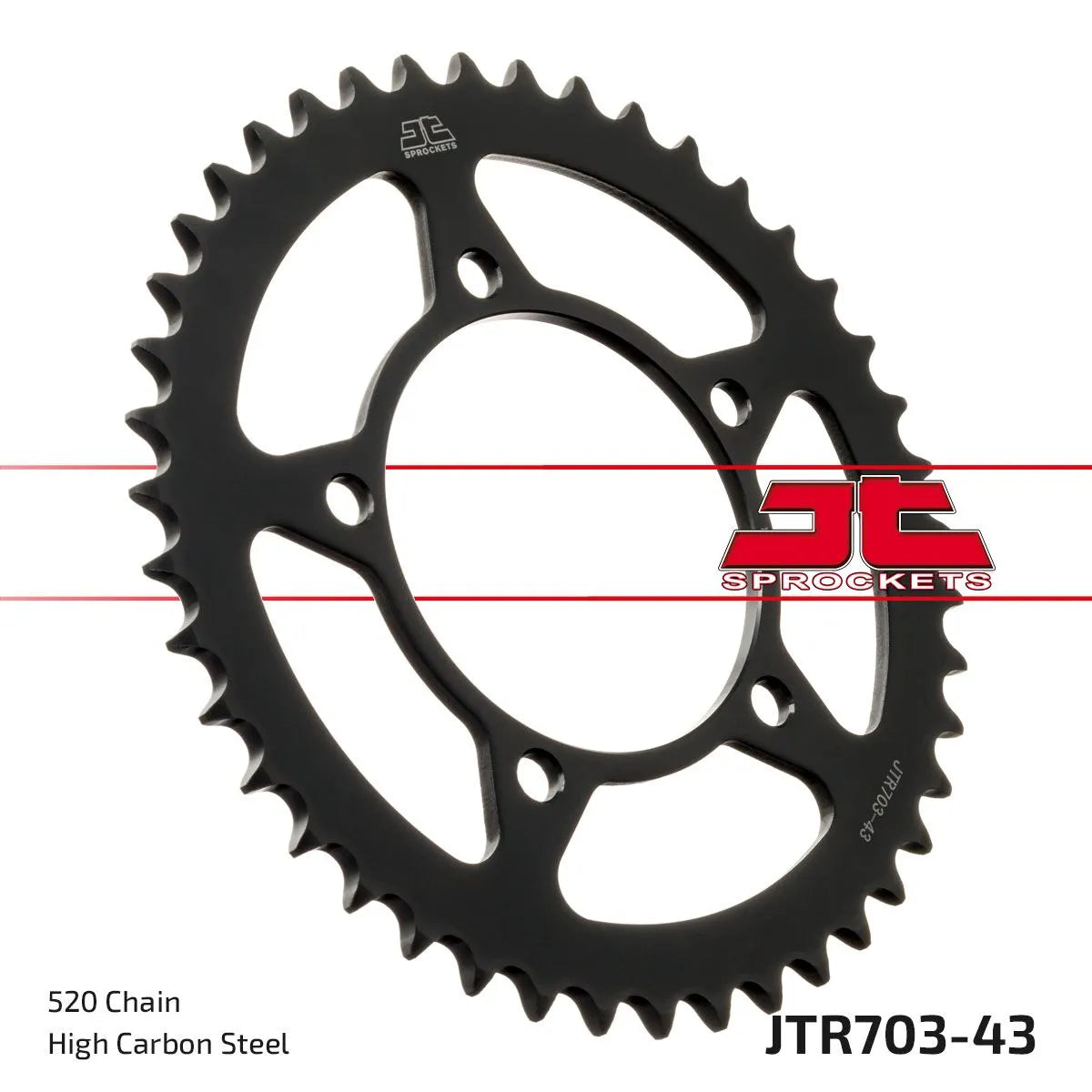 JT Sprockets Stahl-Kettenrad hinten 520-43 Zähne