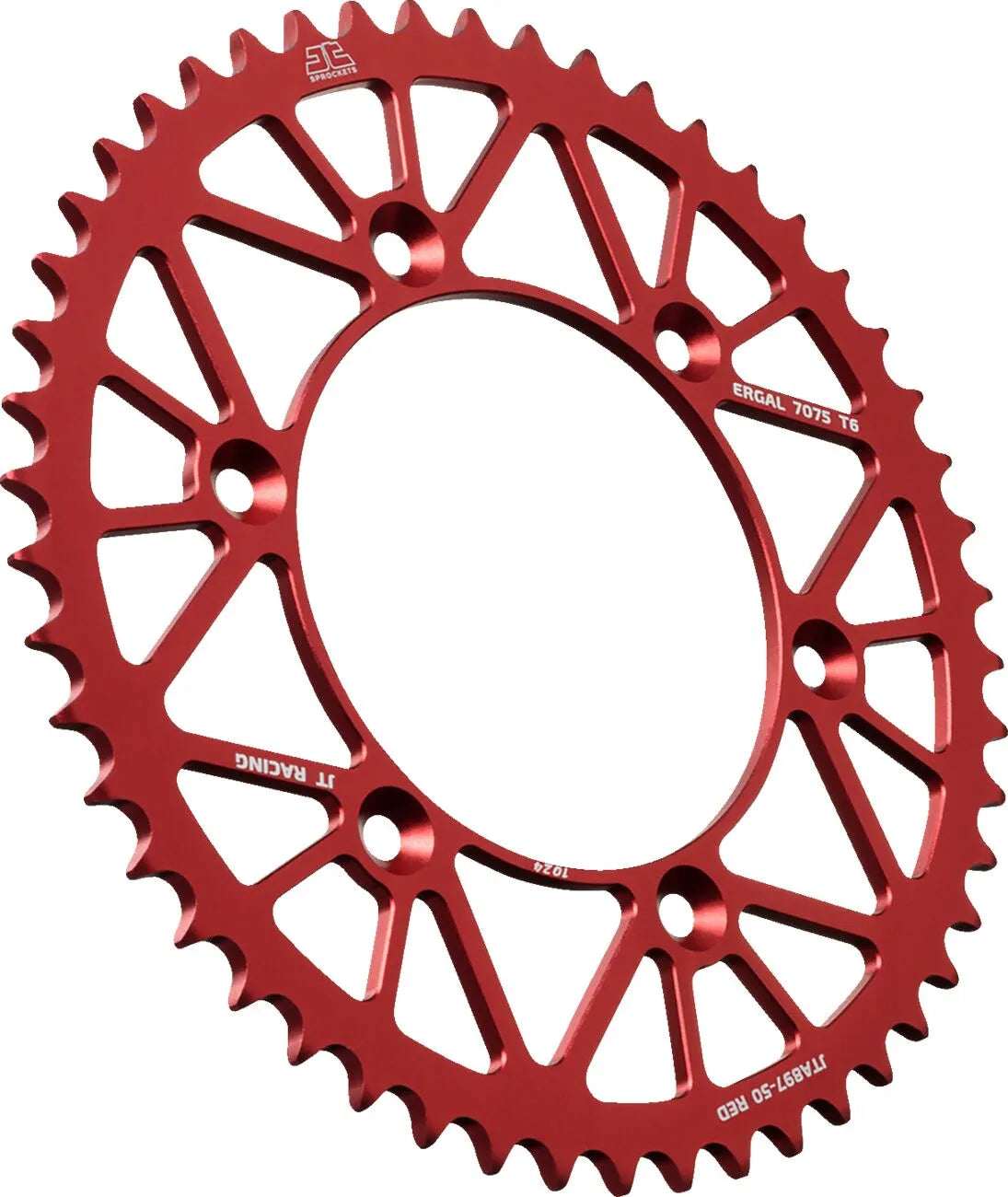 JT Sprockets Aluminium-Kettenrad hinten - 50 Zähne, Rot