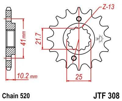 JT Sprockets Ritzel vorne 520 16 Zähne