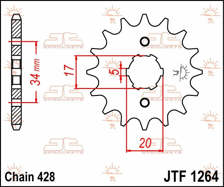 Jt Sprockets Vorderradritzel 428-17