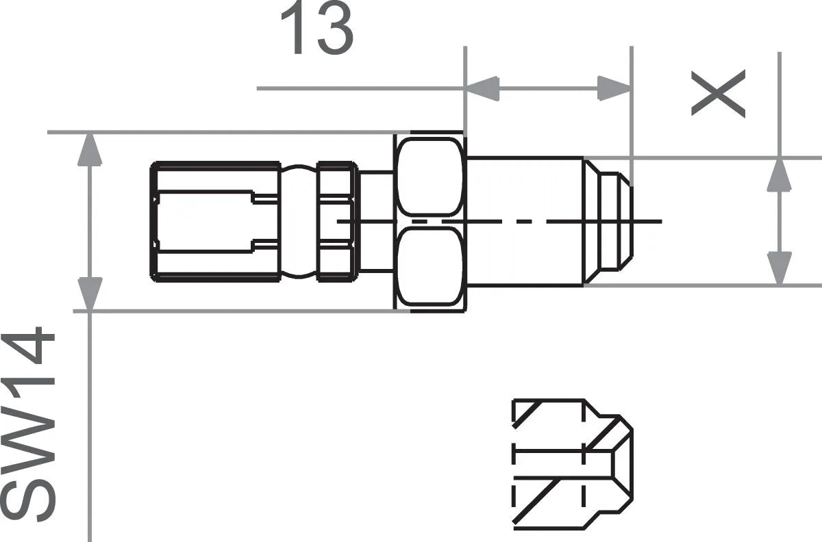 TRW Varioflex-Verschraubung mit M10 x 1,25-Außengewindeanschluss