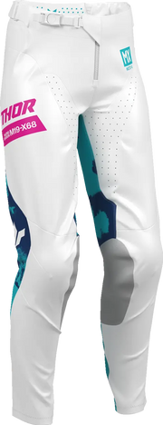 Thor Damen Launchmode Bleach Motocross-Hose – Pink/Weiß/Türkis