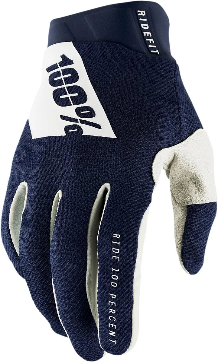 100% Ridefit Handschuh – Marineblau/Weiß