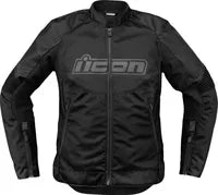 Icon Overlord3™ Damen-Motorradjacke - Schwarz/Grau