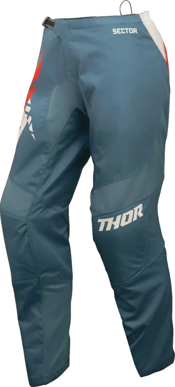 Thor Damen-Sector-Schlitzhose – Rot/Vintage-Weiß/Stahlblau
