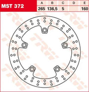 TRW Runde, feste Bremsscheibe für 250-299 mm Anwendungen